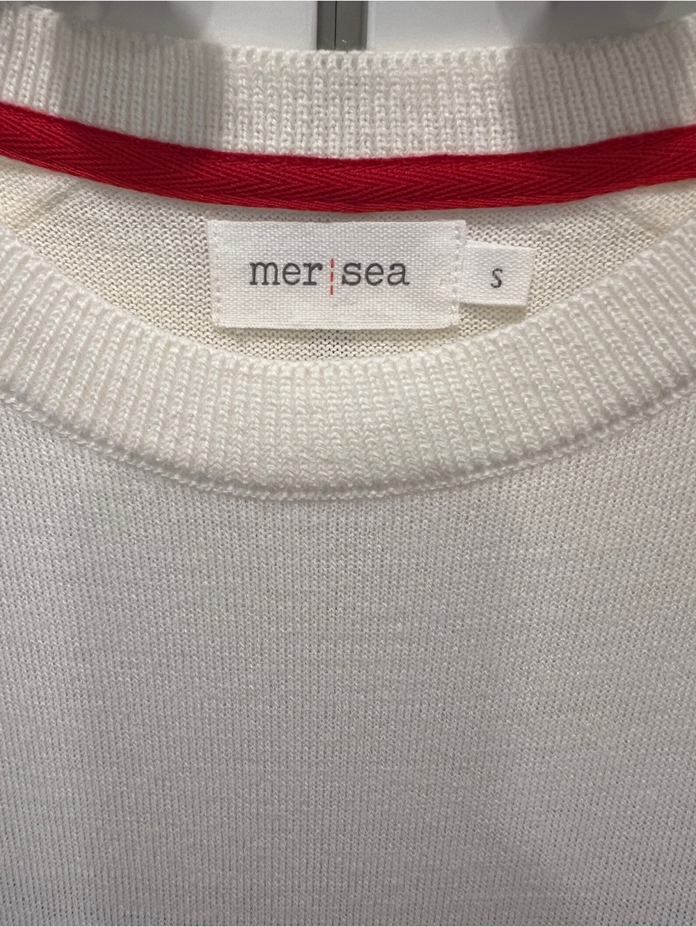 MERSEA COURT SHORT SLEEVE STRIPED SWEATER, SIZE S. - Picture 3 of 12